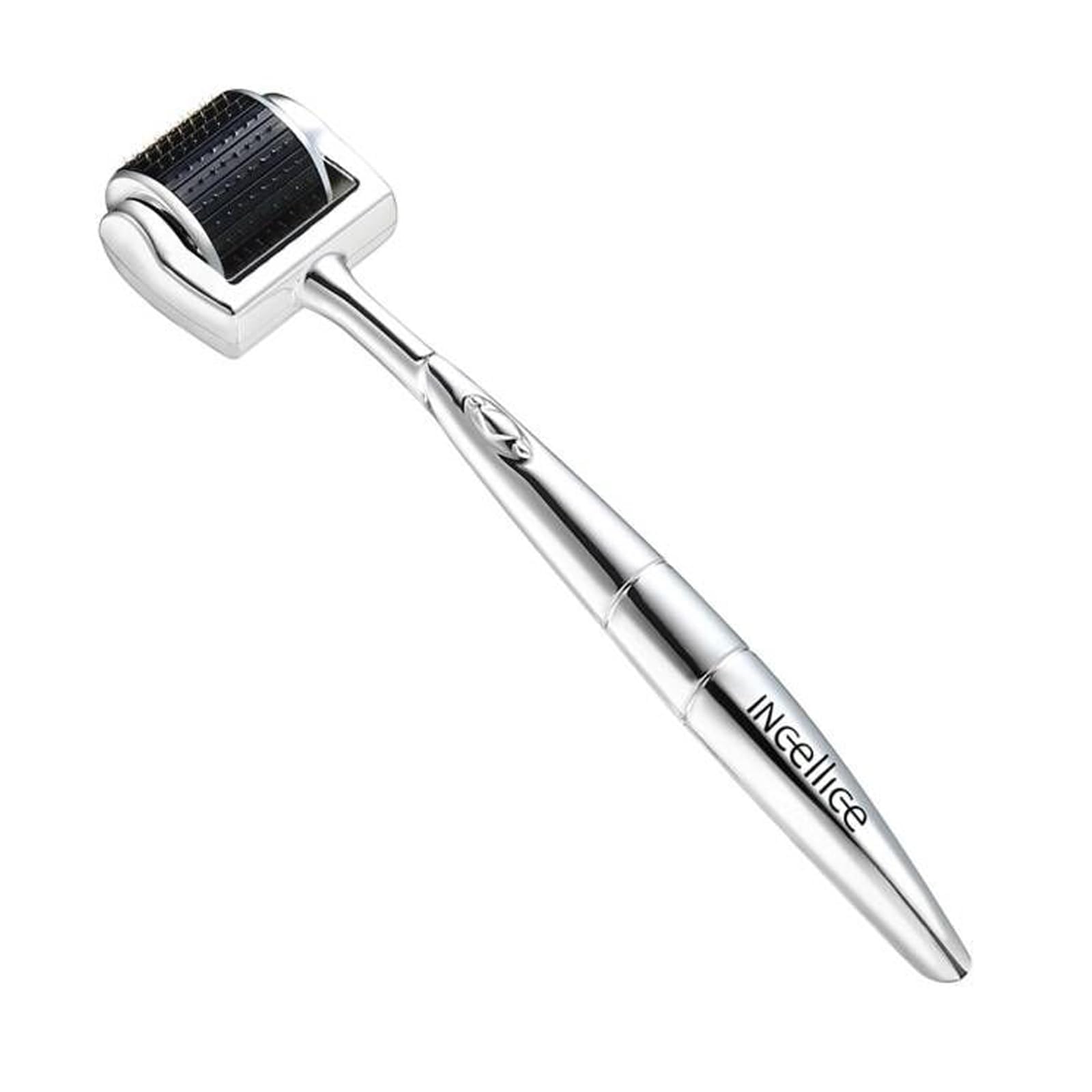 INCELLICE Derma Roller Microneedle Roller, 192 Real Titanium Needles Microneedling Roller Home Use