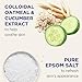 Dr Teal's Foaming Bath with Pure Epsom Salt, Sensitive Skin with Colloidal Oatmeal & Cucumber, 34 fl oz (Pack of 4)