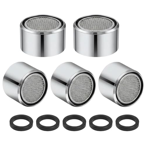 ZMaglorian 5 unidades de rosca interior M22 para grifos | Regulador de chorro y filtro que ahorra agua para chorro uniforme y sin salpicaduras en la cocina y el cuarto de baño | colador de grifo de