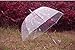 Transparent Bubble Umbrella Transparent Fashion Dome Automatic Handle Bird Cage Windproof Wedding Decoration Umbrella (Purple)
