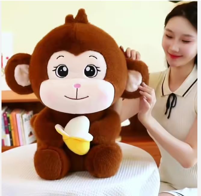 Image of Cute Plush Toy for Kids | | Soft Toys | Birthday Gift for Girls /Wife, Boyfriend /Husband, Soft Toys for Girls, Baby Toy (Random Color) Pack of 1 (Monkey Plush Soft Toy)