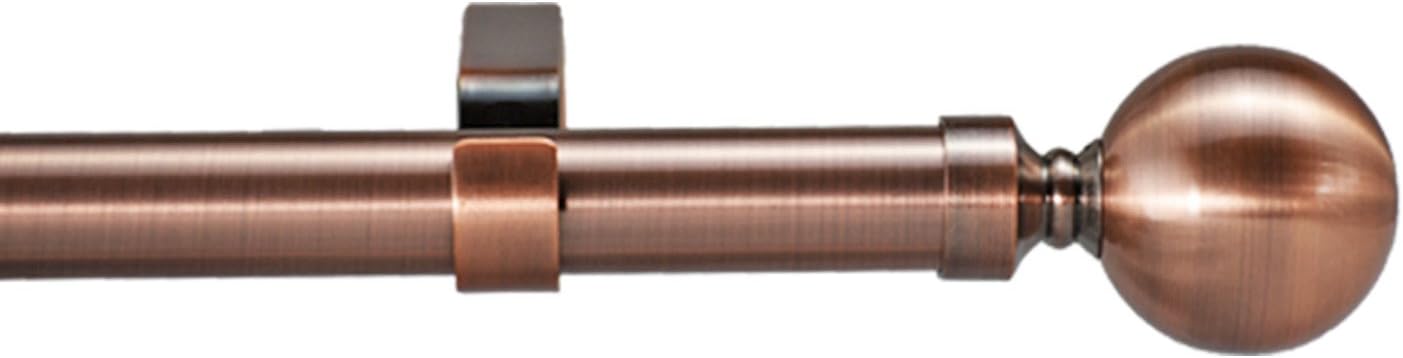 28mm Extendable Complete Eyelet Curtain Pole Various Finials Antique Copper (Venice Ball Finial, 1.2m - 2m Extendable Curtain Pole)