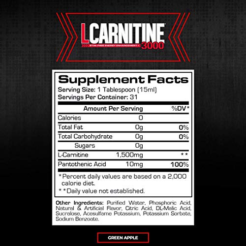 Prosupps L Carnitine 3000 Liquid Fat Burner Stimulant Free