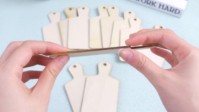Suzile 36 Piezas Mini Tabla de Cortar de Madera con Mango miniatura 7