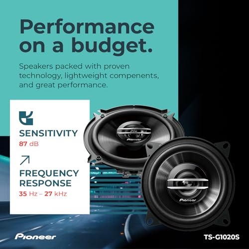 Image of Pioneer TSG1020S -2-10.16 cm (4 inch) 2-Way G-Series 210W Car Coaxial Wired Speakers (Black)