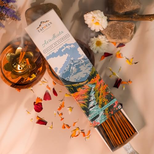 Image of Premium Incense Sticks - Luxury Floral & Cedar Fragrance Blends (Valley of Flowers, Fragrance of Heaven) for Peaceful Meditation & Spiritual Connection | Pack of 2 (80 Sticks)