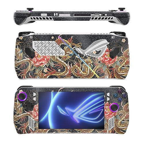 Image of MightySkins Glossy Glitter Skin Compatible with Asus ROG Ally - Stitch Dragons | Protective, Durable High-Gloss Glitter Finish | Easy to Apply
