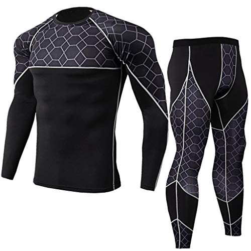 Celucke Funktionsunterwäsche Herren Set Sportunterwäsche, Sport Leggings...