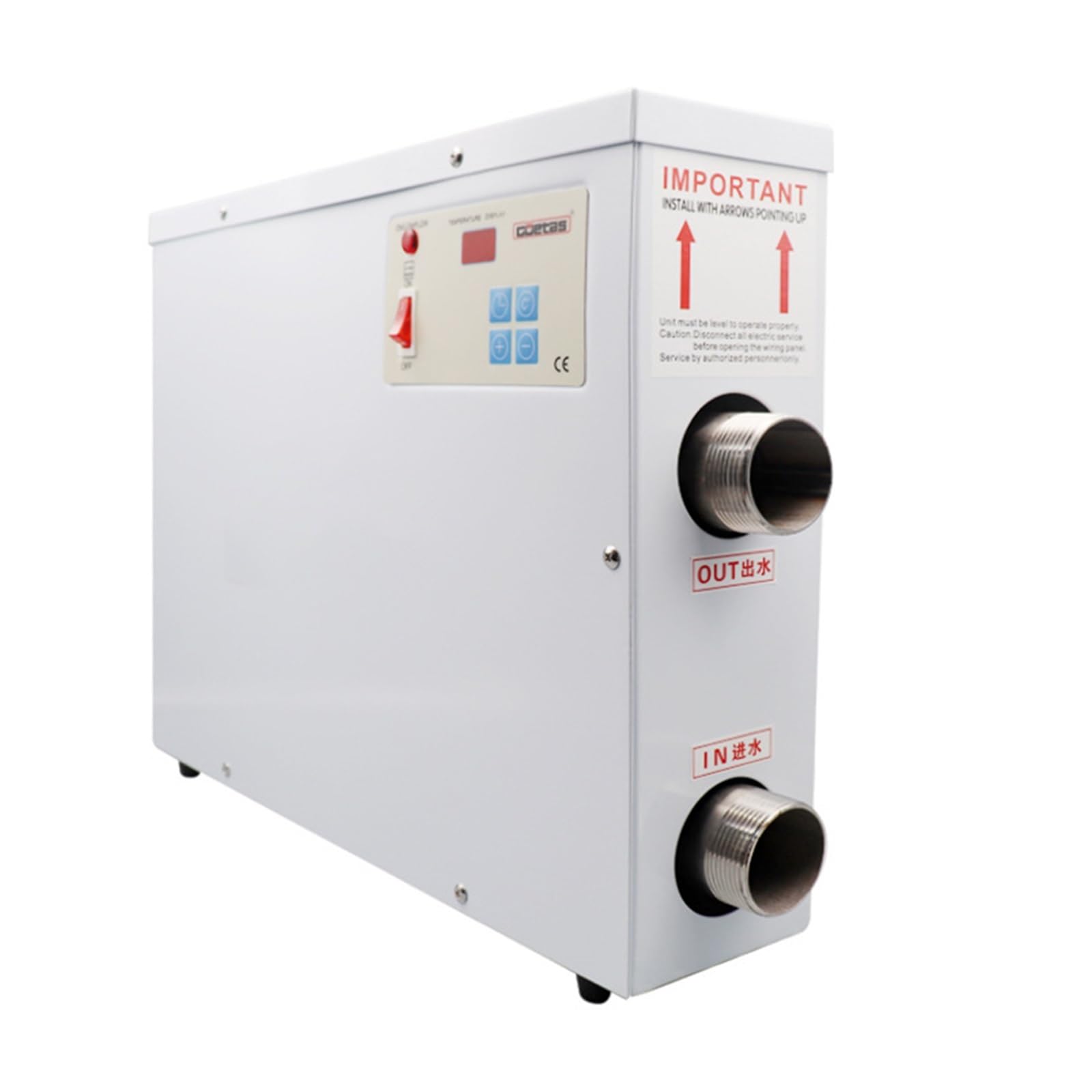 EDEDE Riscaldatore Elettrico, 5.5/9/15KW Bagno Riscaldatore a Temperatura Costante Piscina Riscaldatore Elettrico Termostato Attrezzatura Circolazione dell'Acqua Macchina di Riscaldamento(5.5KW)