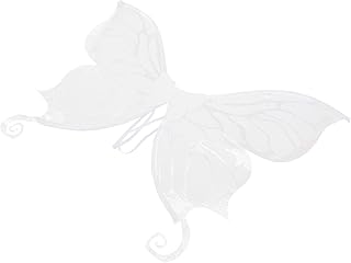 ADOCARN Asas De Fada Asas De Borboleta Para Mulheres Asas Para Adultos Asa De Anjo Para Asa De Fada Fantasias Cosplay Para Adultos Dança Do Ventre Isis Asas Acessórios Feltro Branco Seção