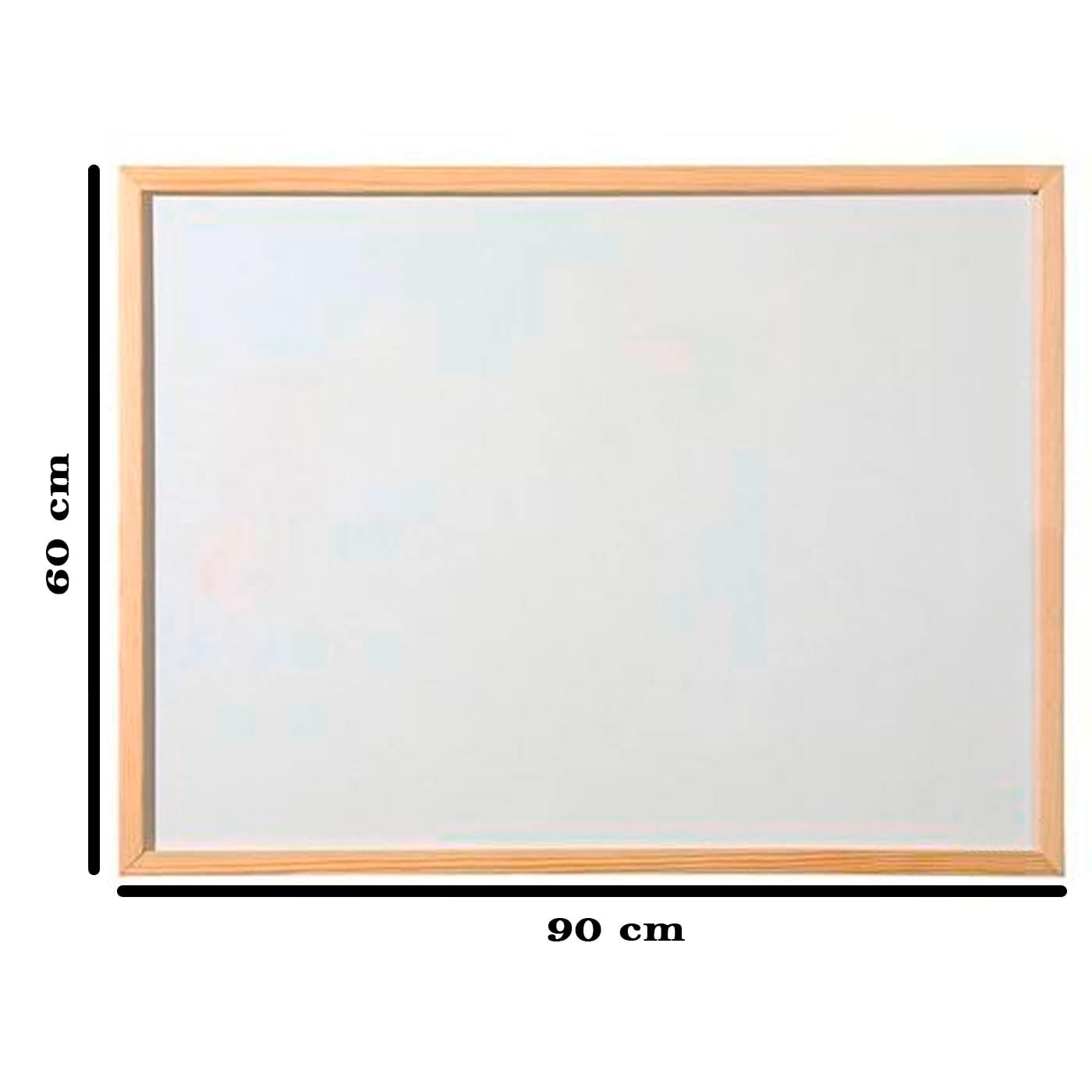 Tradineur - Pizarra blanca con marco de madera, fácil de borrar, montaje en pared, ideal para colegios, tiendas, hogares, oficinas, 60 x 90 cm