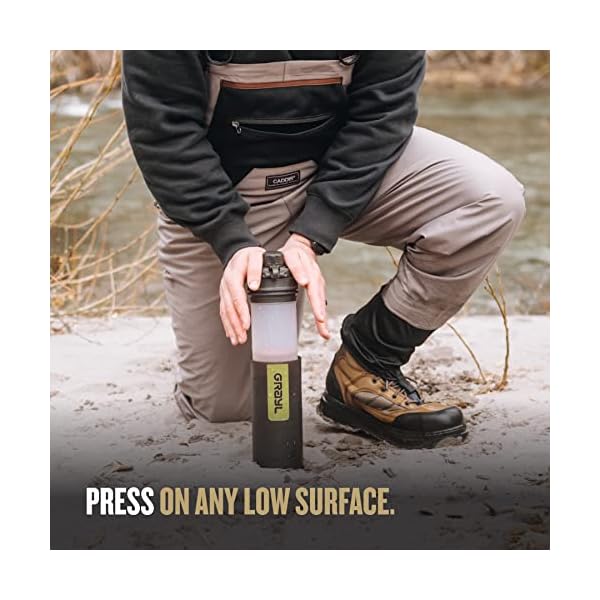 GRAYL GeoPress 24 oz Water Purifier Bottle - Filter for Hiking, Camping, Survival, Travel (Black Camo) - Image 7