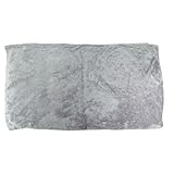 長座布団カバー、毛足の長い起毛カラー無地、60×110cm、選べる色 フアスナー式で出し入れ簡単 洗濯機で丸洗い 可 (パープルグレー)