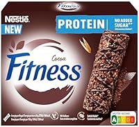 Nestlé FITNESS Protein Cocoa NO ADDED SUGAR Proteinriegel, Frühstücksriegel mit Protein, ohne Zuckerzusatz, 1er Pack (à 4 x 20g)