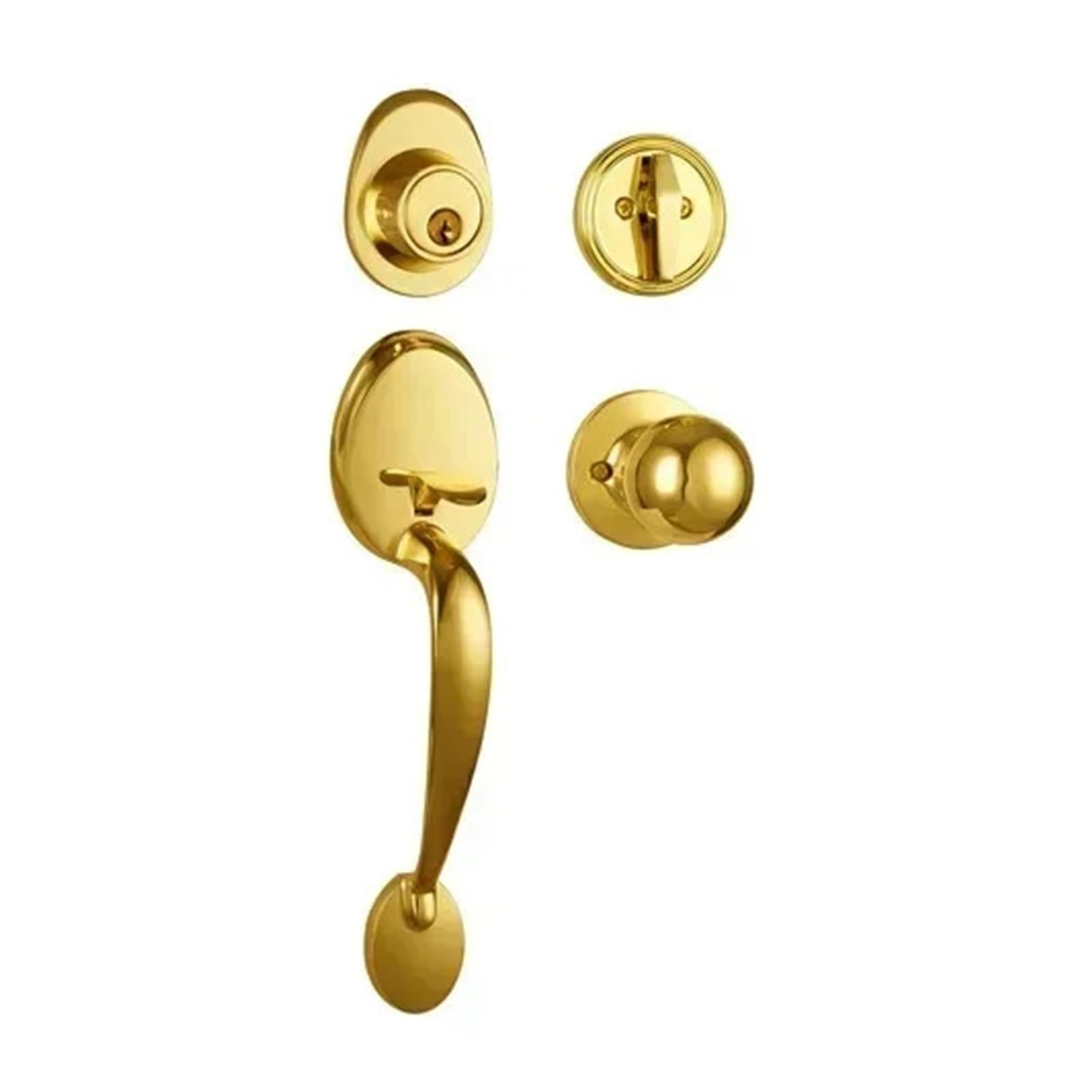 Sjloynwq 1.5Mm Zinc Alloy Door Lock Entrance Handle With Key