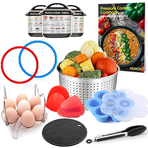 3 Quart Instant Pot Accessories with Electric Pressure Cooker Recipe Cookbook – Steamer