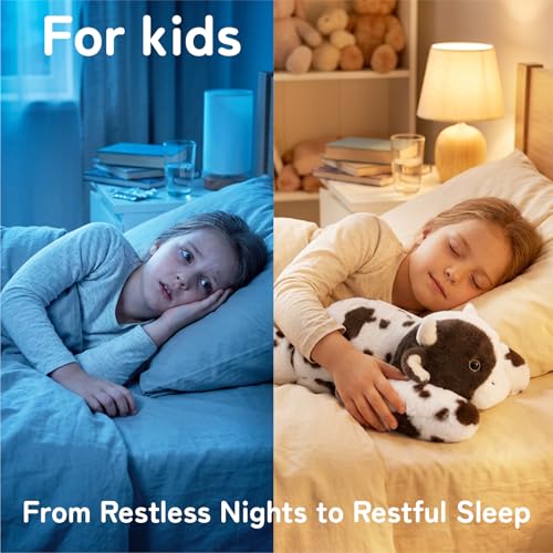 Image of Niuniu Daddy 5 lbs 25 inch Weighted Cow Stuffed Animals for Kids & Adults, Soft Sensory Comfort Plush Toy for Sleeping, Cute Lying Lap Pad Pillow for Huggable Gift