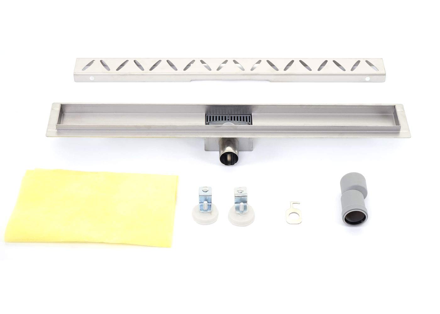 Mendler HWC-D94c - Canaleta para desagüe de Ducha (sifón de Acero Inoxidable, 50-120 cm)
