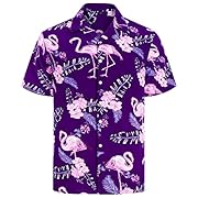 J.VER Мъжка хавайска риза с къс ръкав Лятна риза...
