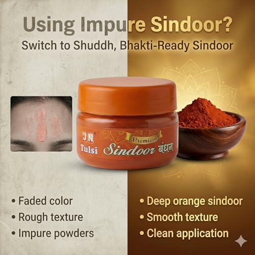 Image of Orange Sindoor Powder for Puja, Hanumanji and Ganesh ji, Pack of 2-100gm Each