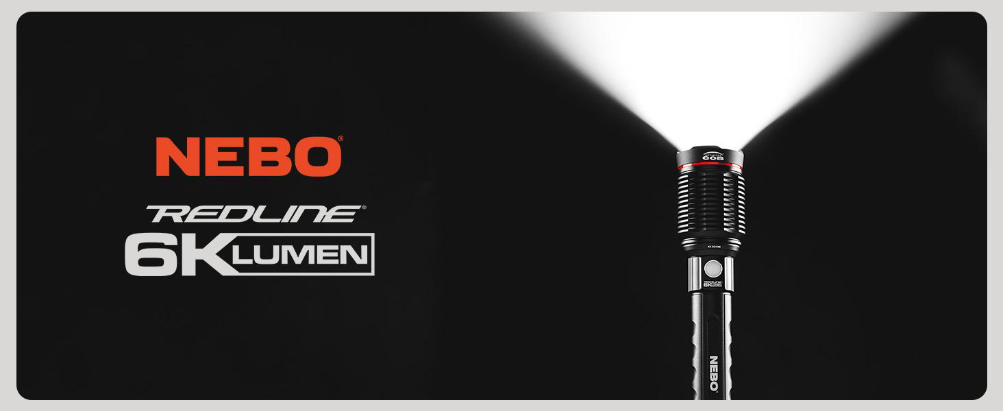 NEBO Redline 6K lumen (6000 lumen) rechargeable high power LED