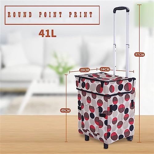 MaGiLL Einkaufstrolley, Einkaufstasche auf Rädern, Rucksackgurte, zusammenklappbarer Mehrzweckwagen für Damen, Picknick, Wäsche – Bild 3