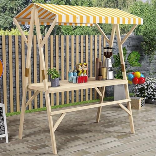 Présentoir de marché portable en bois kiosque pliable auvent pour étal de vendeur