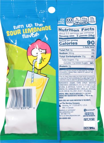 Jolly Rancher Gummies 2 In 1 Sour Lemonade Stand Flavors Peg Bag 6.5Oz miniatura 2
