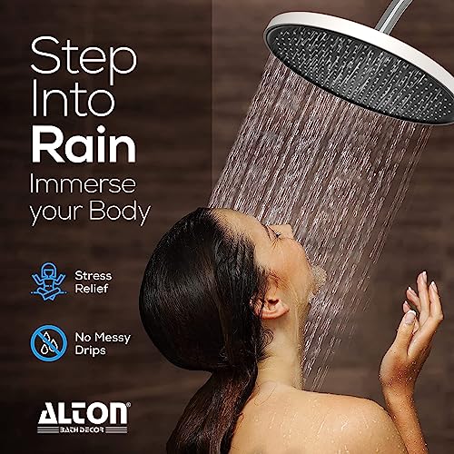 Image of ALTON SHR20280, ABS, 10-INCH, Overhead Shower Without Arm, White & Black