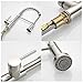 OWOFAN Kitchen Faucet Low Lead Commercial Solid Brass Single Handle Single Lever Pull Out Pull Down Sprayer Spring Kitchen Sink Faucet, Brushed Nickel Kitchen Faucets 866053SN