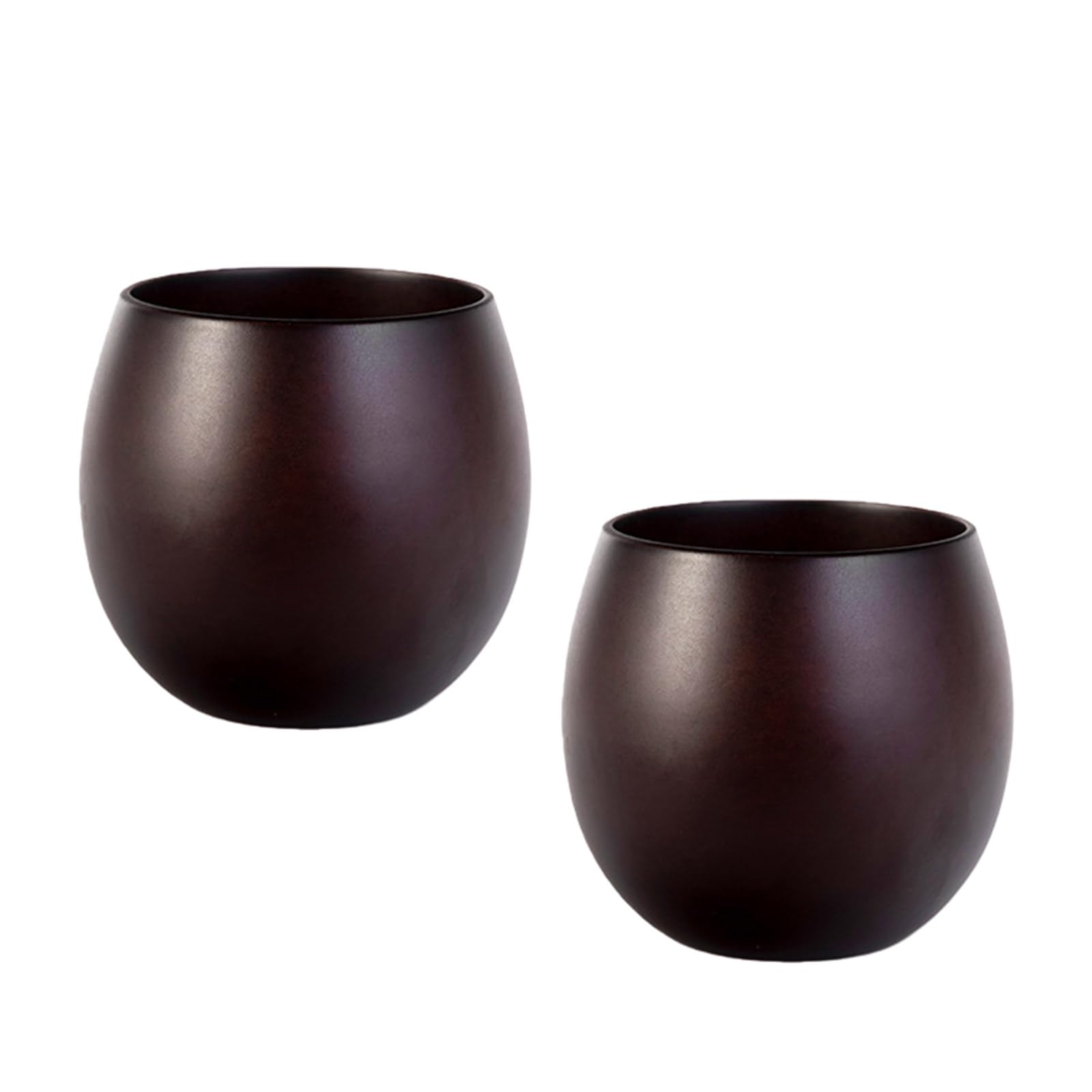 Elnwnnkc Of 2 Bucolic Styles Wooden Mugs Feature Smooth Front and Sturdy Construction Perfect for Hot Cold Drink in Kitchen or Living Space Comfortable Grip