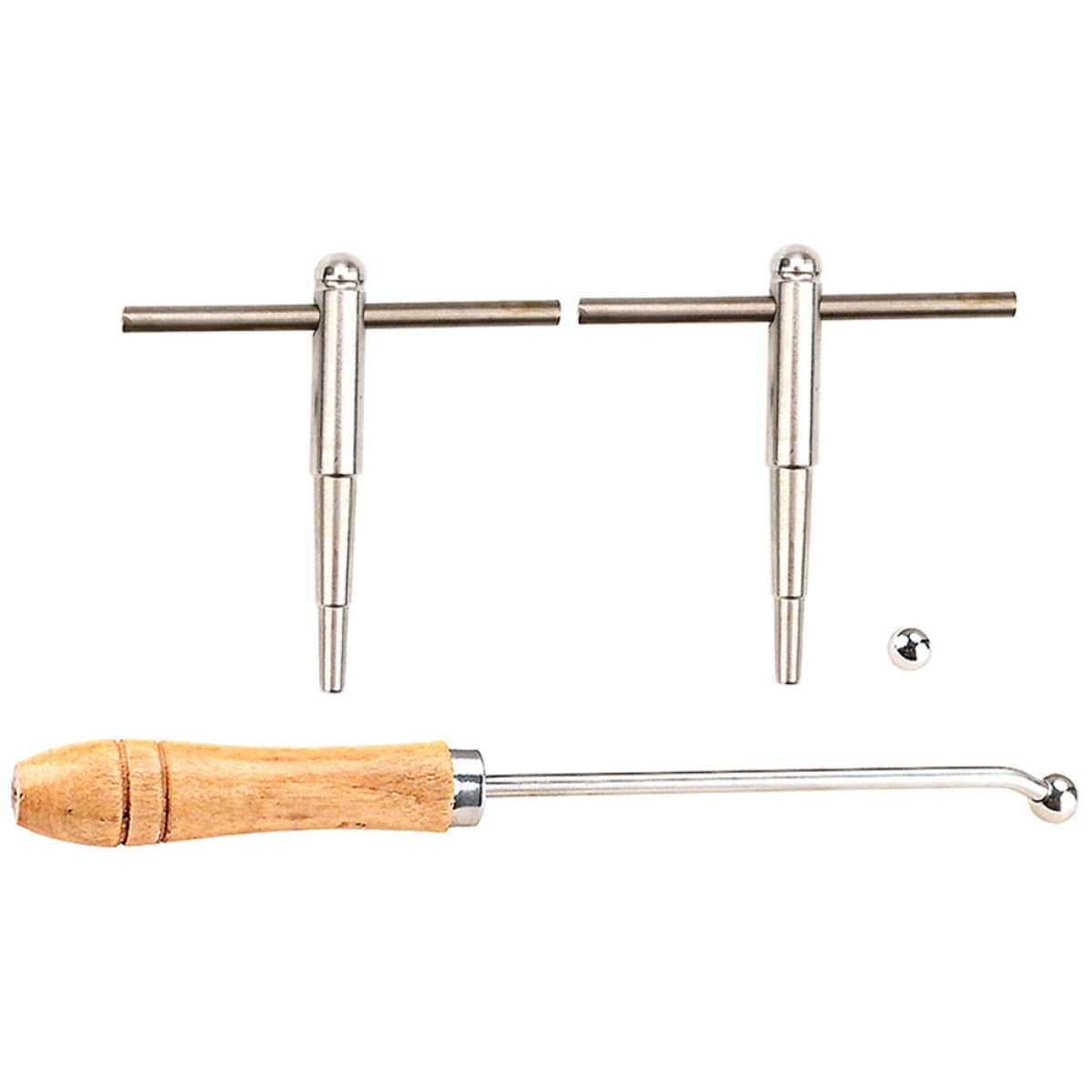 PRETYZOOM Juego de Herramientas de Centrado y Reparación Mango de Madera Accesorio Metálico para Ajustar y Dar Forma para Trompeta y Trombón a Instrumentos de Viento