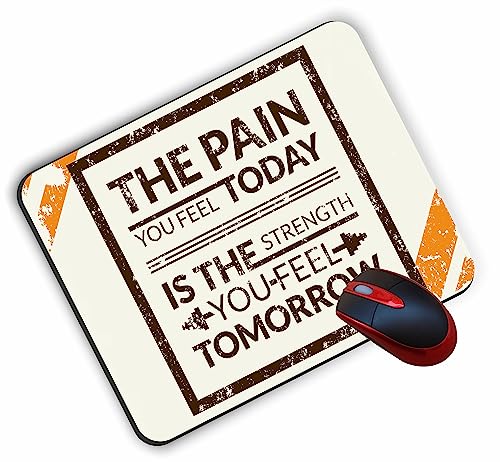 Image of Tshirtwala Motivational Mouse Pad 9x7.5 Inch - Smooth Surface, Anti-Slip Rubber Base, Inspirational Quote Desk Pad for Office, Home & Gaming