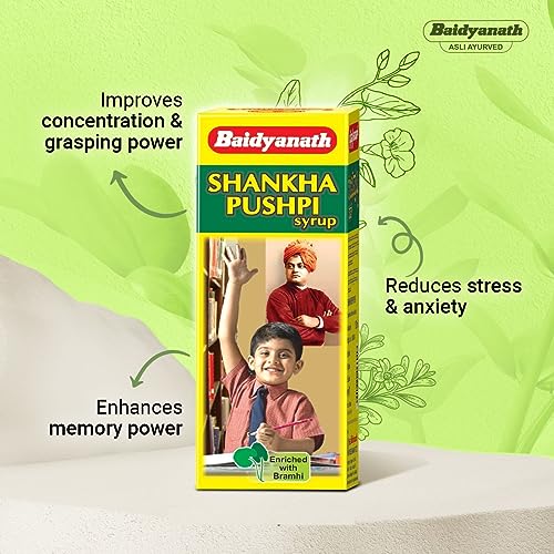 Baidyanath Shankhapushpi Syrup 200 ml , Liquid,(Pack of 2) - Image 3