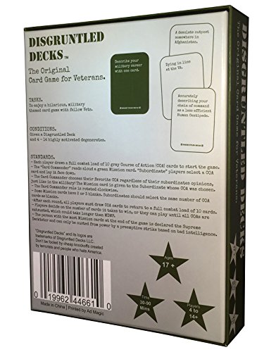 Juego de Cartas Militar para Veteranos Disgruntled Decks miniatura 2