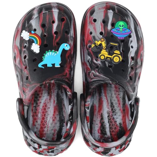 Image of Kids Tie Dye Garden Clogs for Boys Girls | Lightweight Slip-On Water Shoes with Arch Support