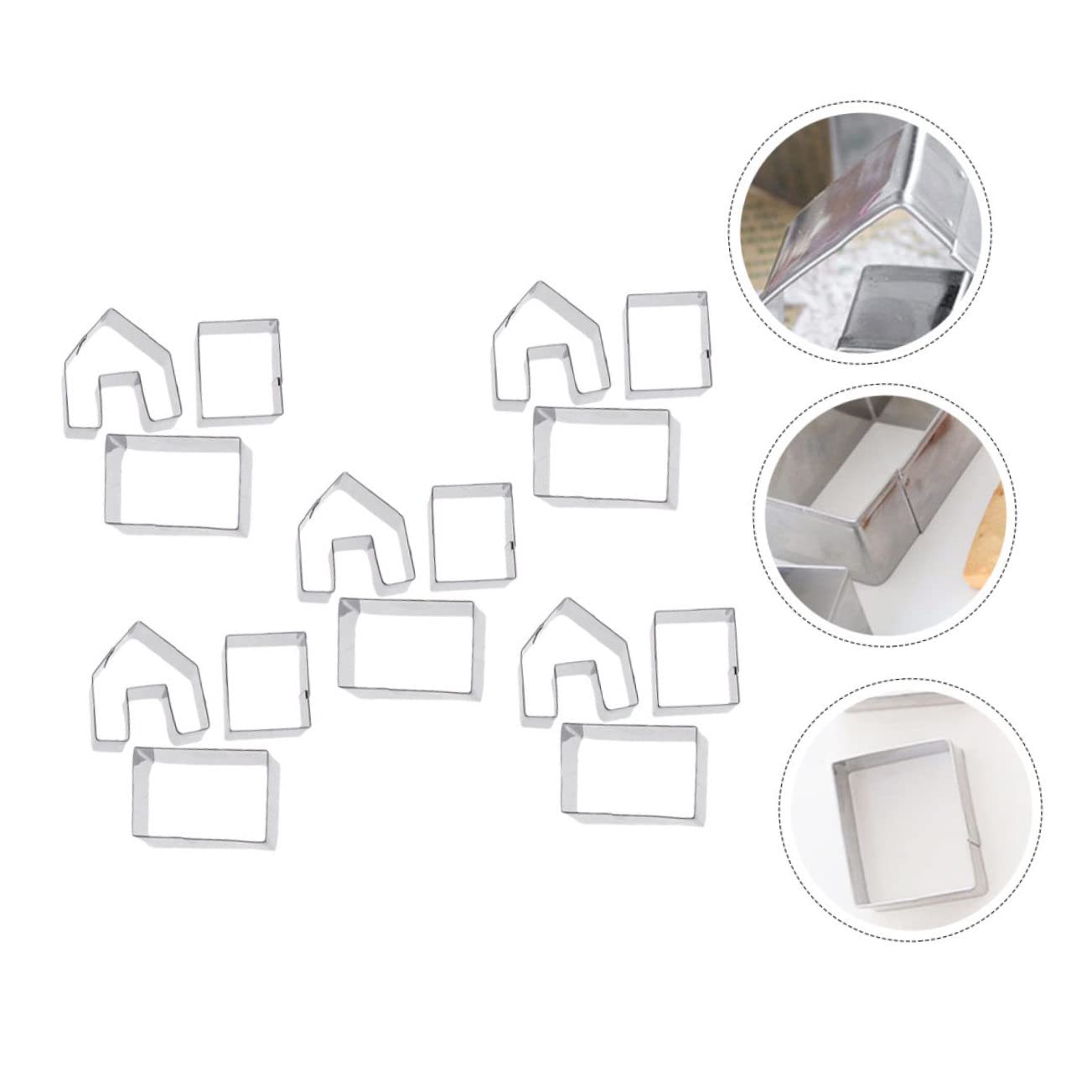 5 Ensembles Emporte Noël Acier Inoxydable Moules Biscuits Maison Épices Kit pour Découpe Pâtisserie DIY