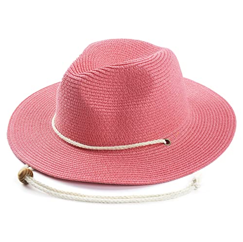 Sombrero Fedora de Paja para Mujer, Verano, Playa, UV UPF50+ miniatura 2