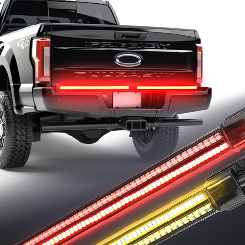 Roykaw 60 Truck Tailgate Light Bar 70ft High Visibility Range Exclusive Zoned Row Control Red Brake/Amber Turn/White Reverse Zoned Lighting Focused Lighting All-Weather Use Easy Installation