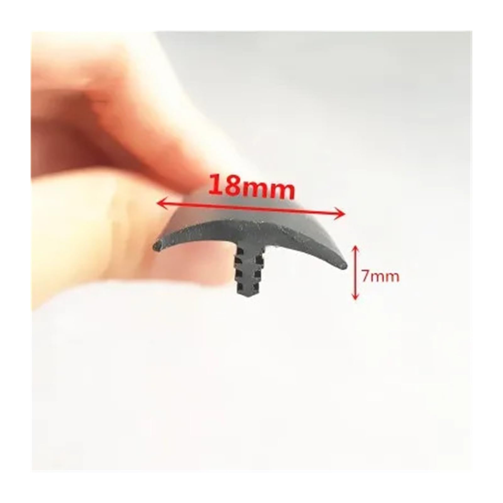 Striscia di gomma a T per pannelli in legno, vetro, metallo, bordo del pannello, protezione, guarnizioni per auto, copertura dei cavi, pannelli fotovoltaici, strisce sigillanti nere (20 x 11 mm, 3 m)