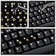 Hileyu Englisch-Tastatur Ersatzaufkleber Tastaturaufkleber UK Nicht Transparent Schwarze Aufkleber mit Weißen Buchstaben Computer Tastatur Laptop Desktop Notebook Aufkleber Russian