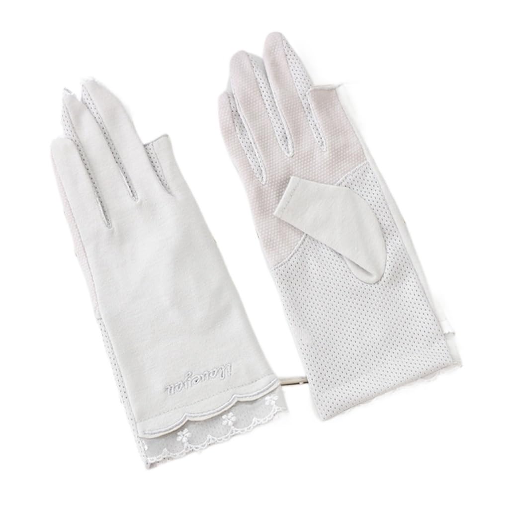 Women's Thin Driving and Riding Cotton Touch Screen Spring and Autumn Two-finger Gloves
