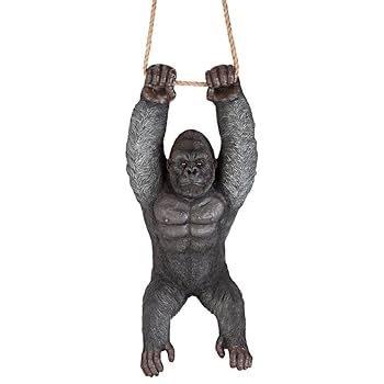 Amazon.co.jp: ぶら下がるゴリラの彫刻 吊り下げ置物大猿