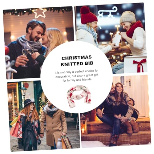 1pc Adorable Knitted Couples Scarf Warm Neckerchief for Fashionable Shawl for Women and Men Christmas4