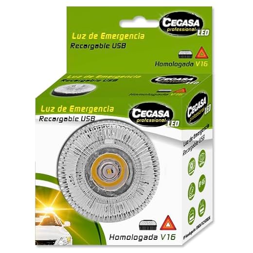 Cegasa 1330202 Luz Emergencia, Homologada v16, con Iman Visible