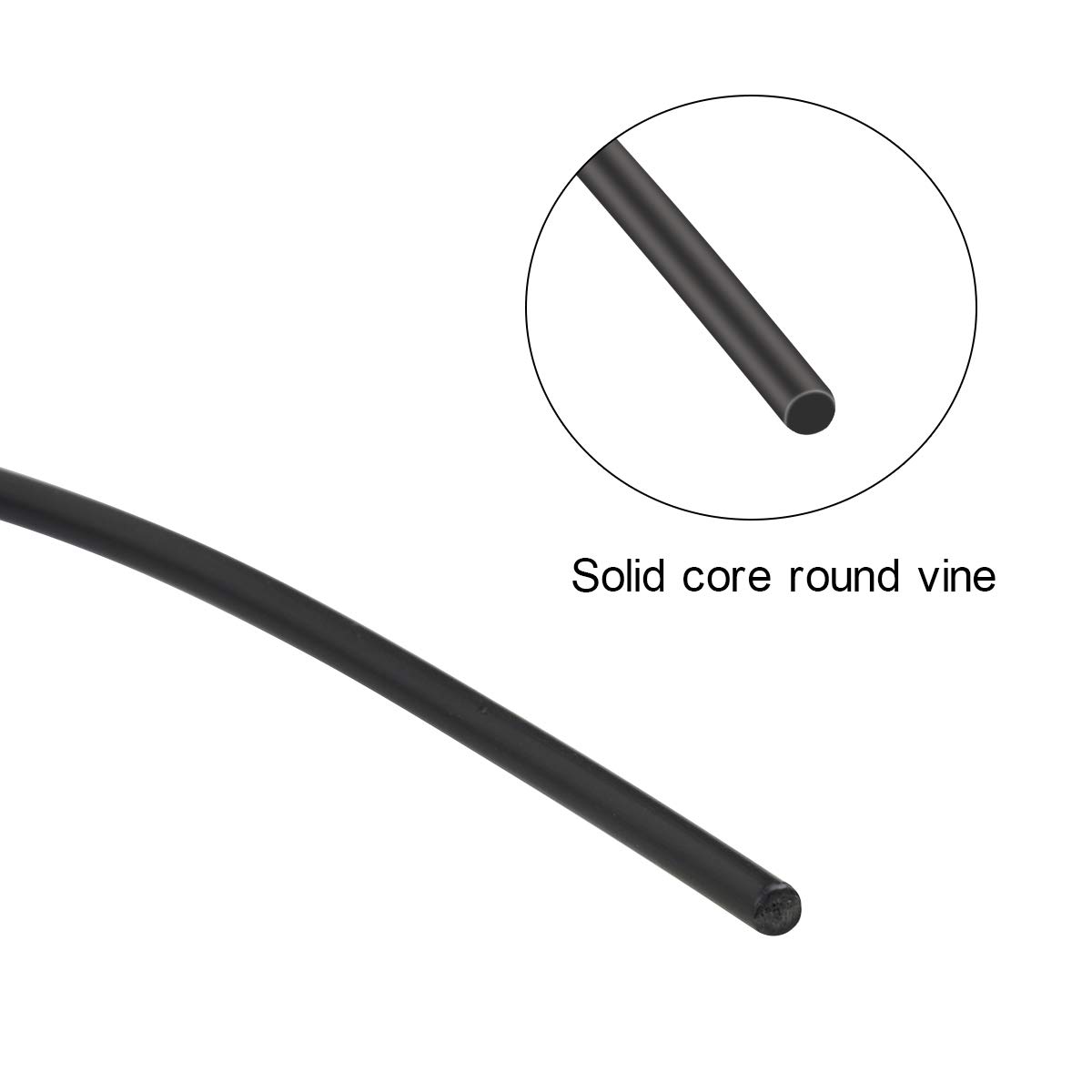 YebiO 500G (70M) Gradientowe Płaskie Tkanie Rattanu, Szerokość 8Mm Syntetyczny Rattan Naprawa Dzianina Materiał Plastikowy Rattan Dla Majsterkowiczów Handmadeniture Krzesło Kosz Stołowy/Black/Round/3M