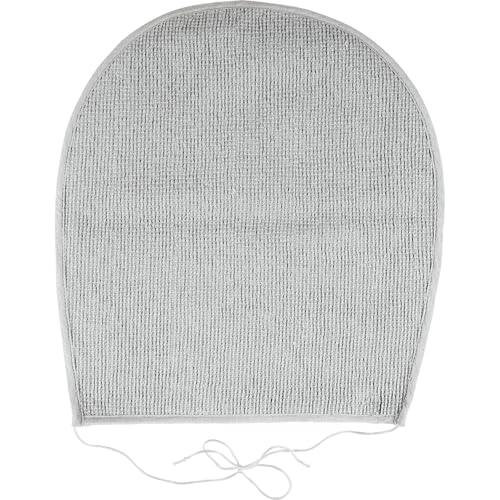 Erwin Müller WC-Deckelbezug Uni Serie Stuttgart hellgrau Größe 45x50 cm - Unterseite rutschhemmend, mit Schnürung, 100% Baumwolle