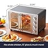 Elite Gourmet ETO4524 45L Countertop Convection Toaster Oven, French Doors, Adjustable Temperature & Timer, Bake, Roast, Broil, Toast, Includes Baking Pan, Rack, Rotisserie, Stainless Steel