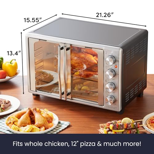 Elite Gourmet ETO4524 45L Countertop Convection Toaster Oven, French Doors の商品画像 3