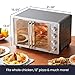 Elite Gourmet ETO4524 45L Countertop Convection Toaster Oven, French Doors, Adjustable Temperature & Timer, Bake, Roast, Broil, Toast, Includes Baking Pan, Rack, Rotisserie, Stainless Steel